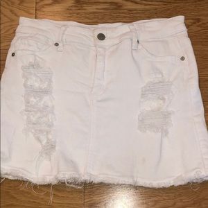 White Denim Skirt